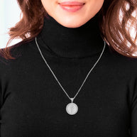 Silver Oval Saint Joseph Pendant Necklace