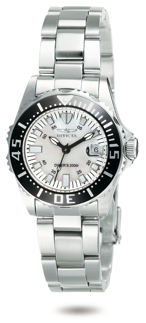Invicta Women's 2958 Pro Diver Quartz 3 Hand White Dial Watch