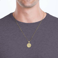 Gold Roaring Tiger Medallion Pendant Necklace (Available in Yellow/Rose/White Gold)