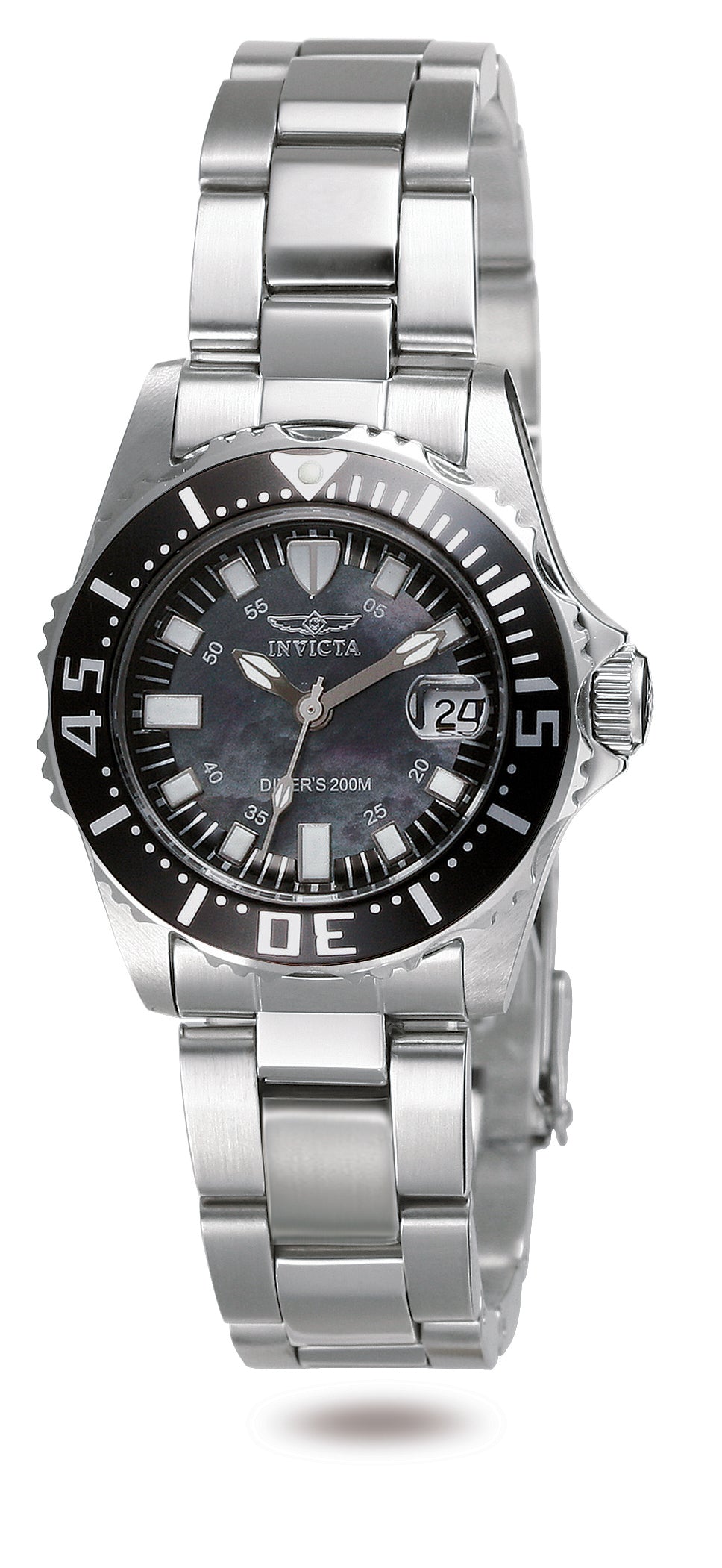 Invicta Women's 2959 Pro Diver Quartz 3 Hand Black Dial Watch