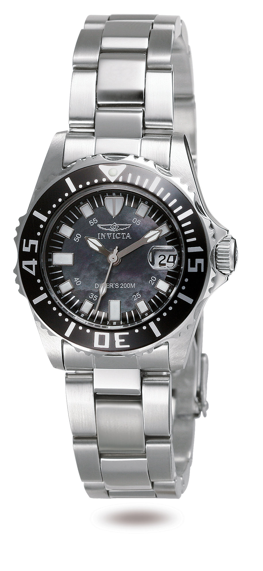 Invicta Women's 2959 Pro Diver Quartz 3 Hand Black Dial Watch