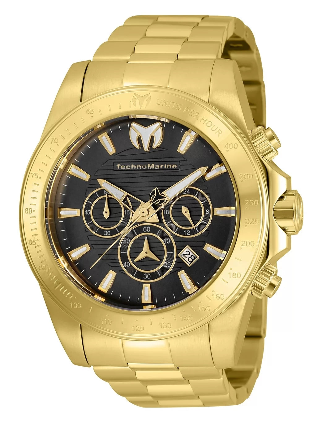 Technomarine Men's TM-220131 Manta Quartz Chronograph Black Dial Watch