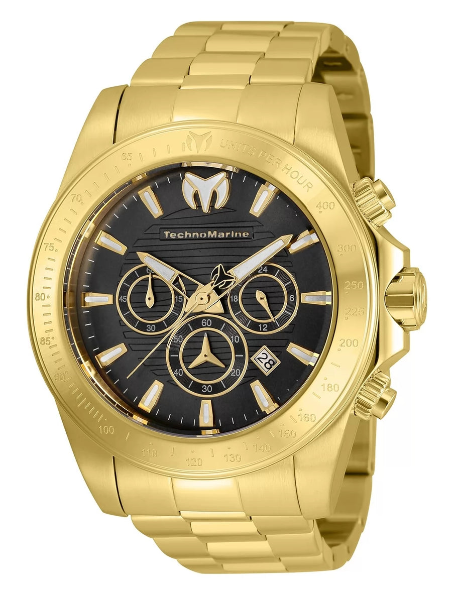 Technomarine Men's TM-220131 Manta Quartz Chronograph Black Dial Watch