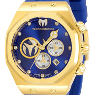 Technomarine Men's TM-520003 Reef Sun Quartz Chronograph Blue, Silver, Gold Dial Watch
