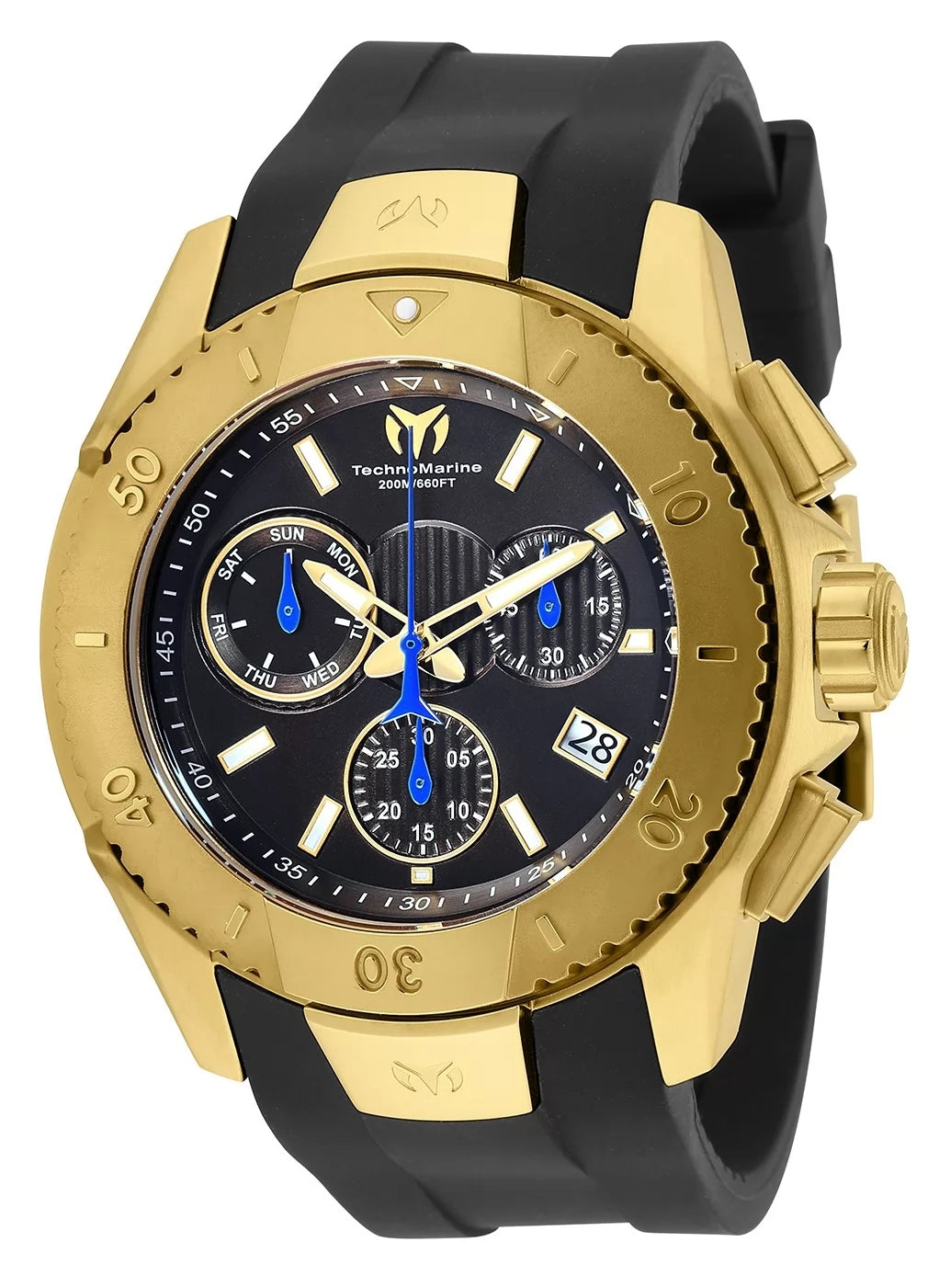 Technomarine Men's TM-620003 UF6 None Quartz 3 Hand Black Dial Watch