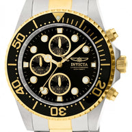 Invicta Men's 1772 Pro Diver  Quartz Chronograph Black Dial Watch