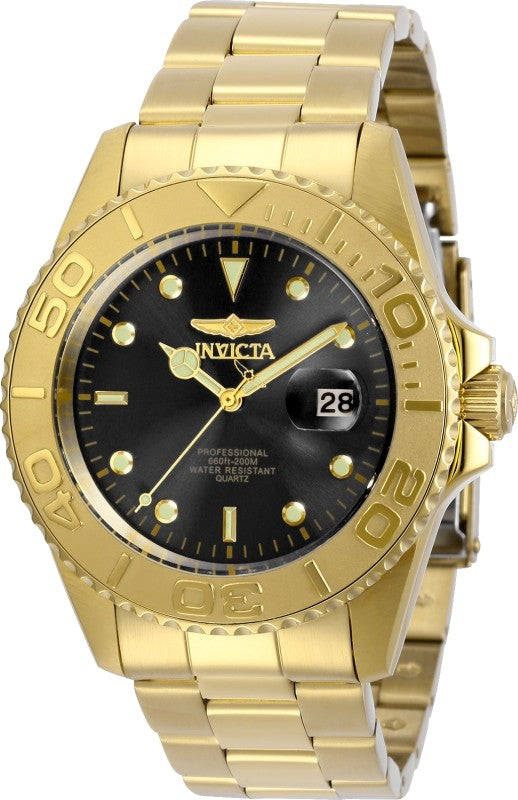 Invicta Men's 29946 Pro Diver Quartz 3 Hand Black Dial Watch