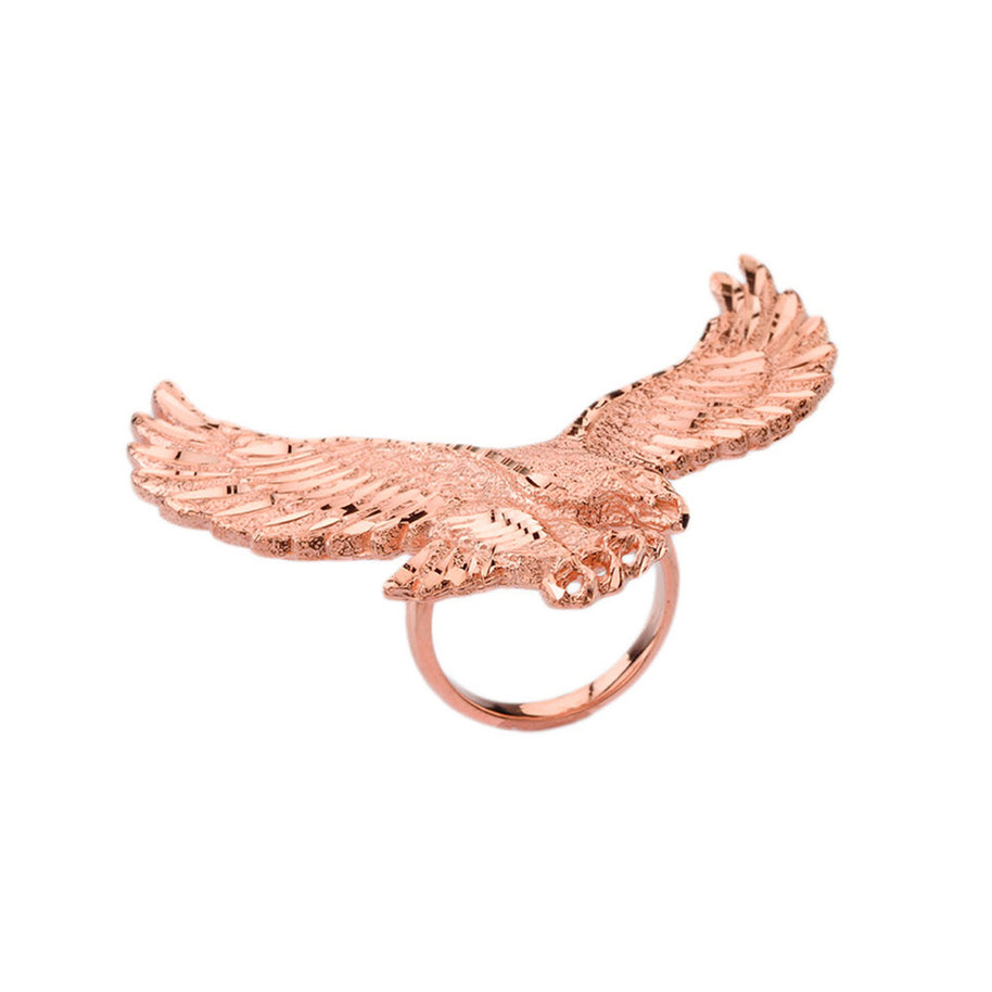 Gold Flying Eagle Ring (Available in Yellow/Rose/White Gold)