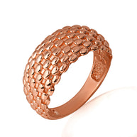 Gold Dragon Scales Textured Band Ring (Available in Yellow/Rose/White Gold)