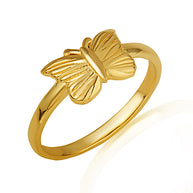 Gold Nature Butterfly Ring (Available in Yellow/Rose/White Gold)