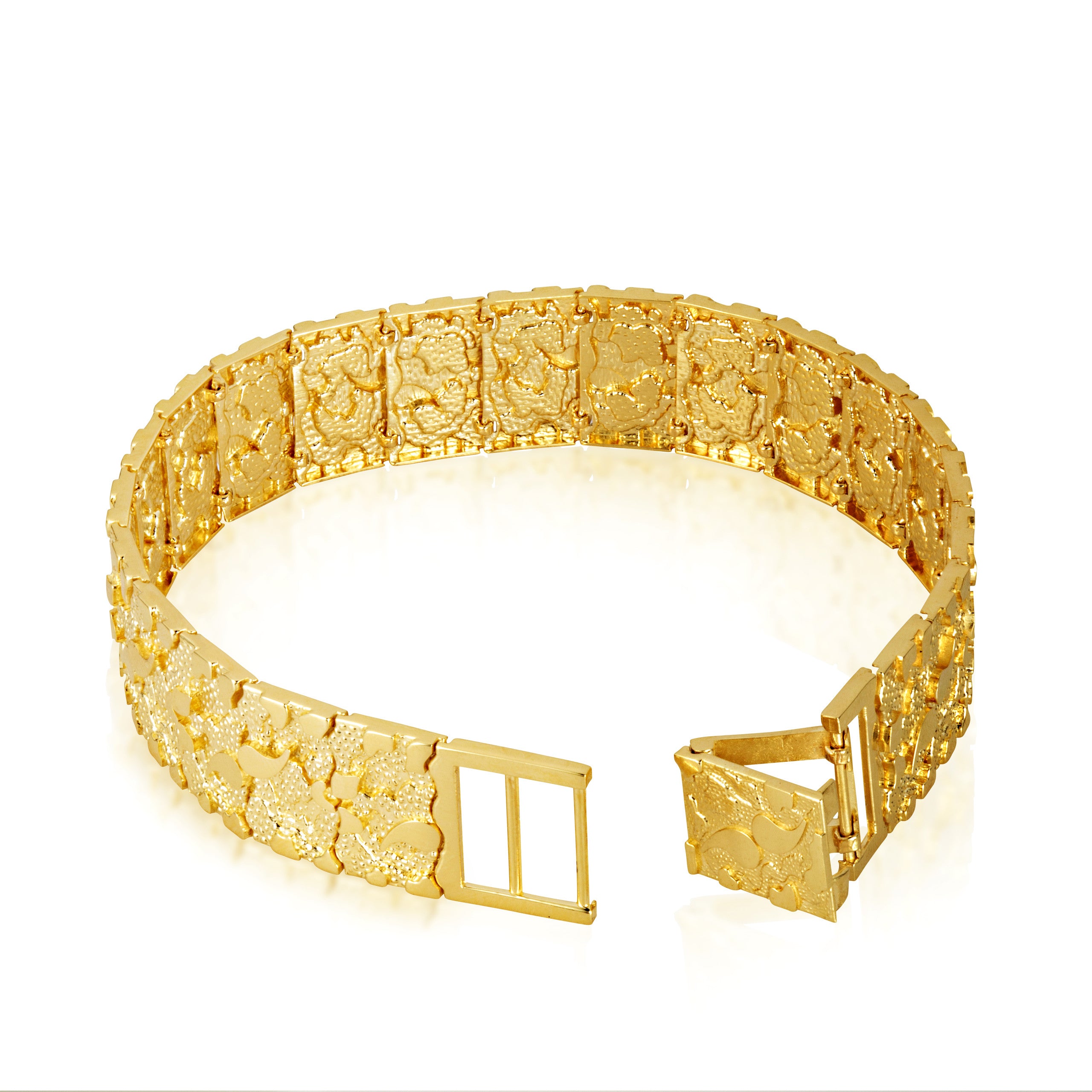 Yellow Gold Nugget Bracelet (Available in Small/Medium/Large)