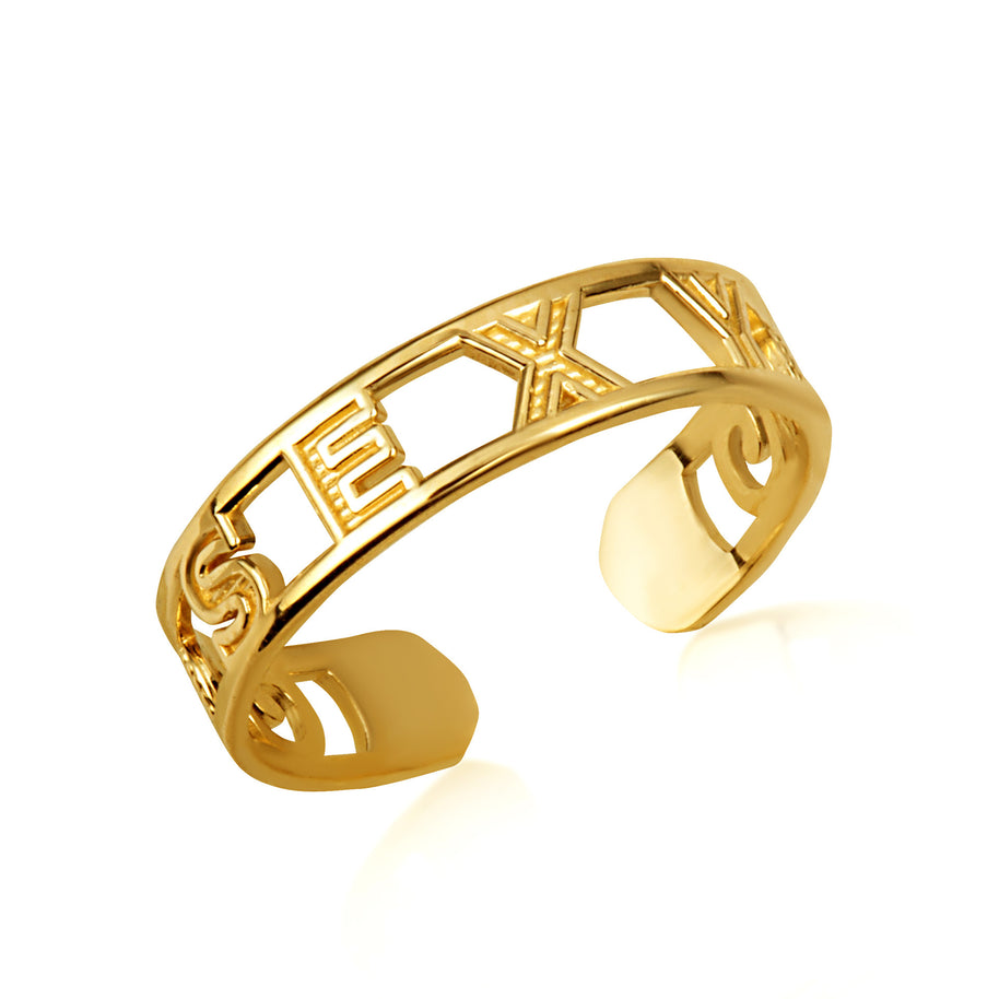 Yellow Gold Woman's Trendy Sexy Toe Ring