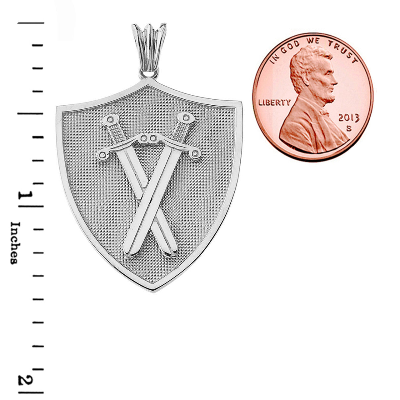 Protection Swords Shield in Sterling Silver