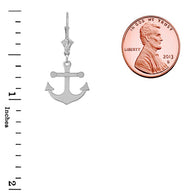 Dainty Sleek Anchor Earrings in Sterling Silver