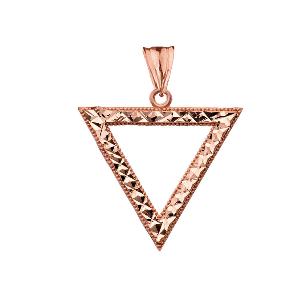 Gold Chic Open Triangle Pendant Necklace (Available in Yellow/Rose/White)