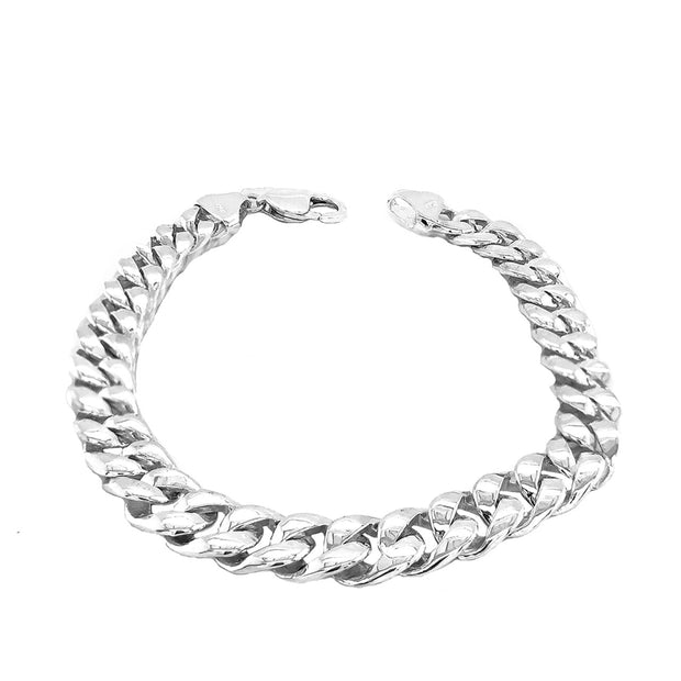 8.6mm Silver Miami Cuban Link Chain Bracelet