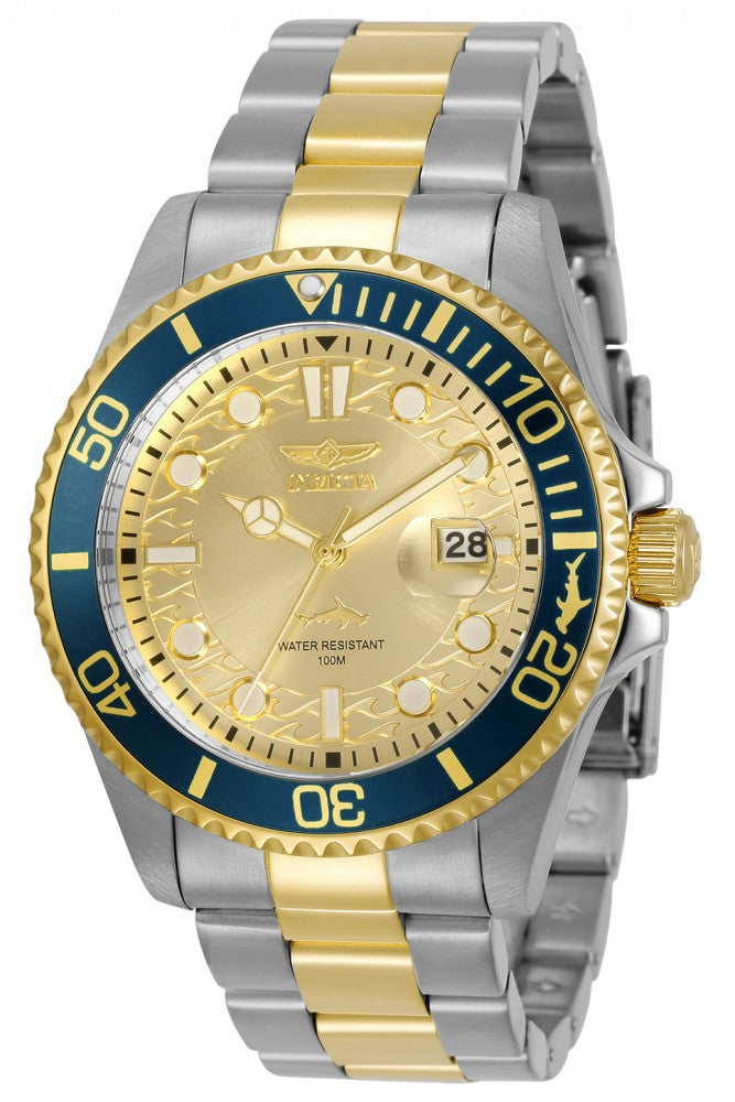Invicta Men's 30022 Pro Diver Quartz 3 Hand Champagne Dial Watch