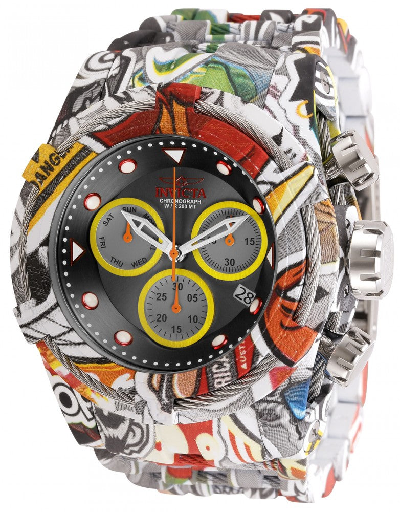 Invicta Men's 30065 Bolt Quartz Chronograph Yellow, Gunmetal Dial Watch