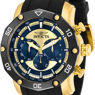 Invicta Men's 30079 Pro Diver Quartz Chronograph Blue, Gold Dial Watch