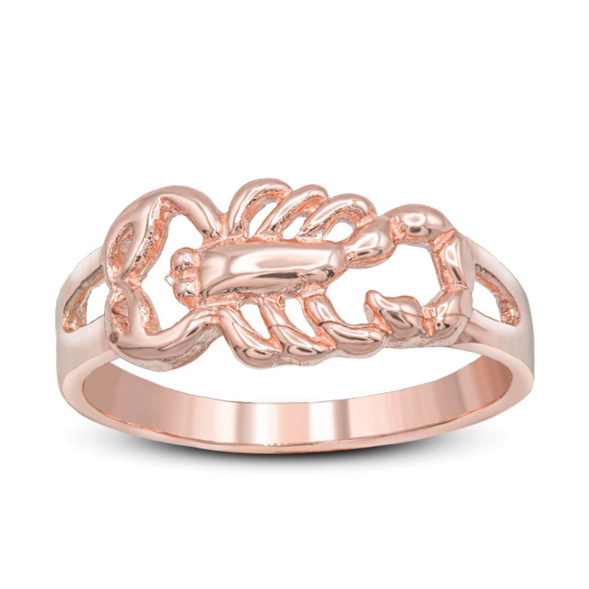 Gold Sideways Scorpion Ring (Available in Yellow/Rose/White Gold)