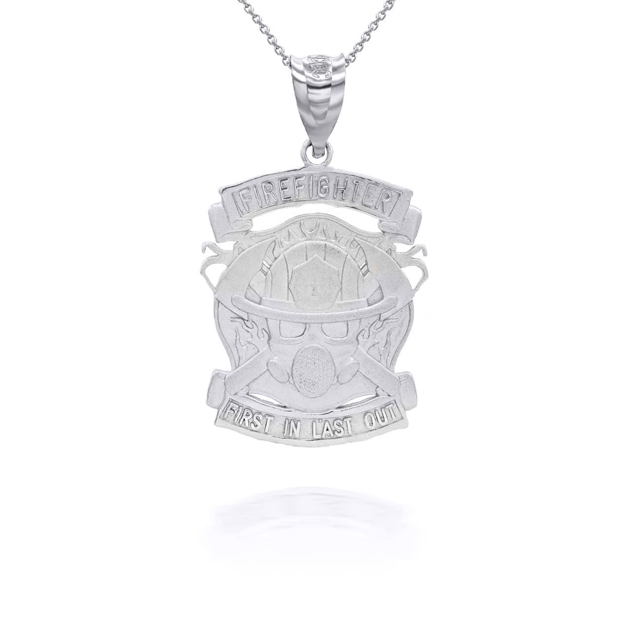 Silver Firefighter Logo 