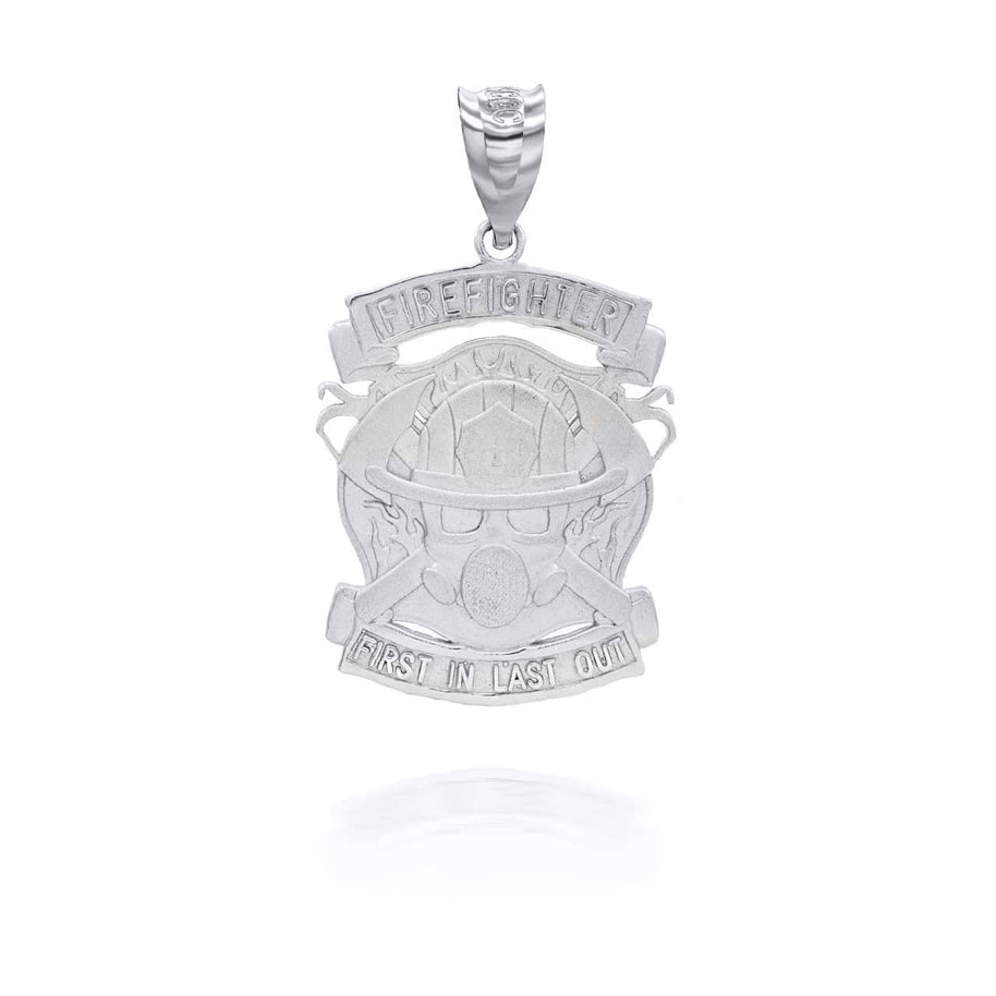 Silver Firefighter Logo 