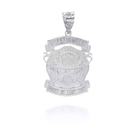 Silver Firefighter Logo 