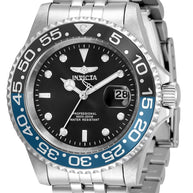 Invicta Men's 34104 Pro Diver Quartz 3 Hand Black Dial Watch