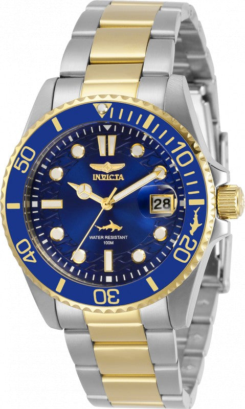 Invicta Lady 30481 Pro Diver Quartz 3 Hand Blue Dial Watch