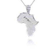 Gold Africa Map Outline Pendant Necklace (Available in Yellow/Rose/White Gold)