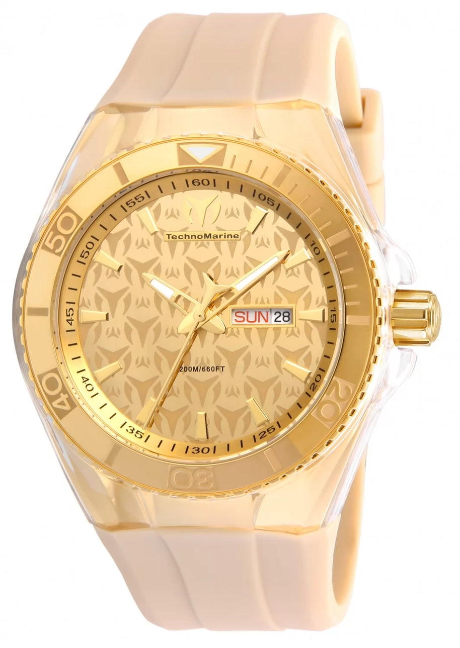 Technomarine Men's TM-115064 Cruise Quartz Chronograph Gold Dial Watch