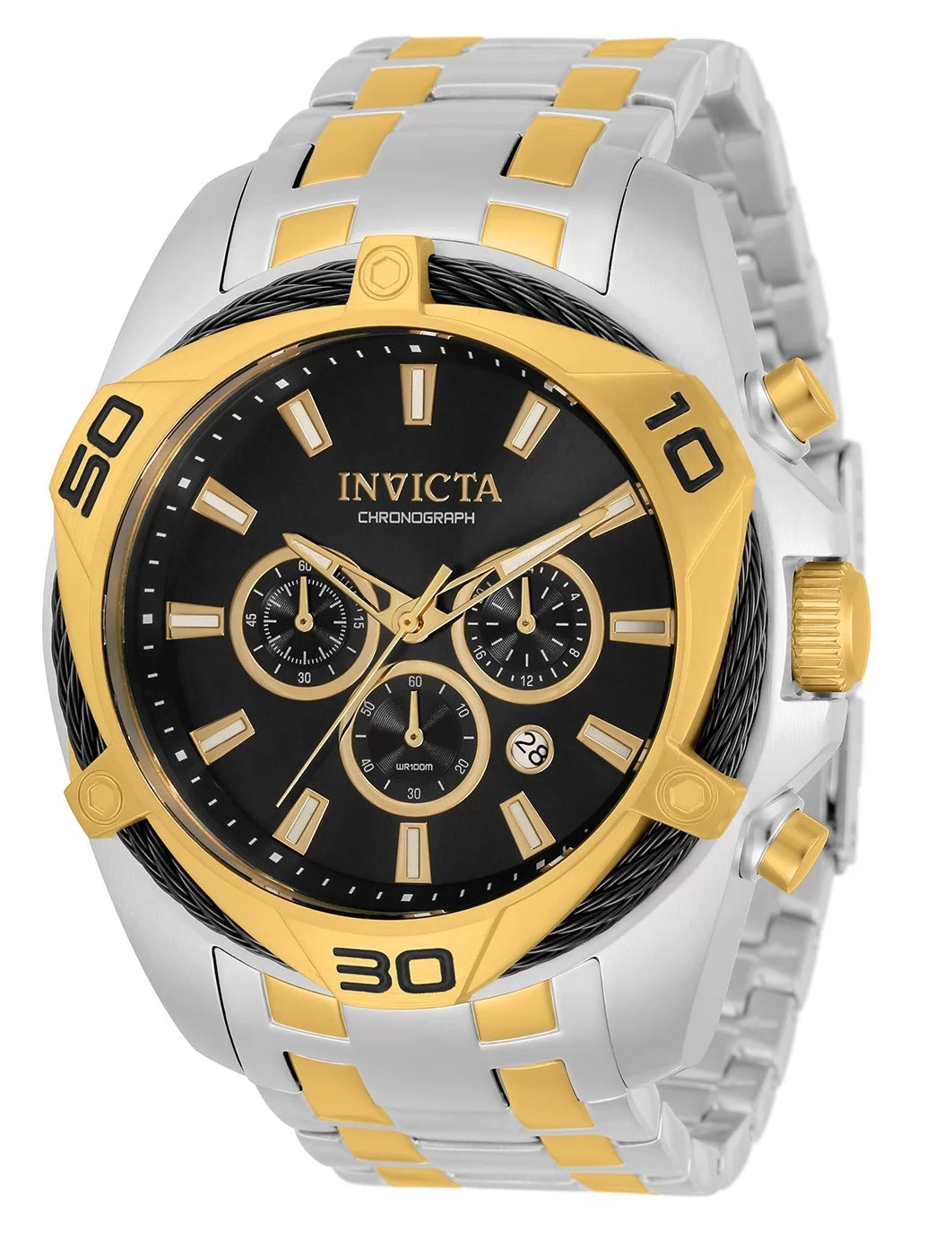 Invicta Men's 34124 Bolt Quartz Chronograph Black Dial Watch
