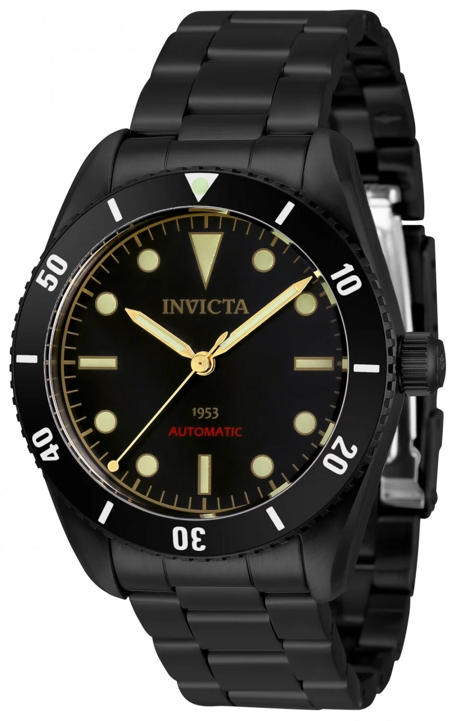 Invicta Men's 34337 Pro Diver  Automatic 3 Hand Black Dial Watch