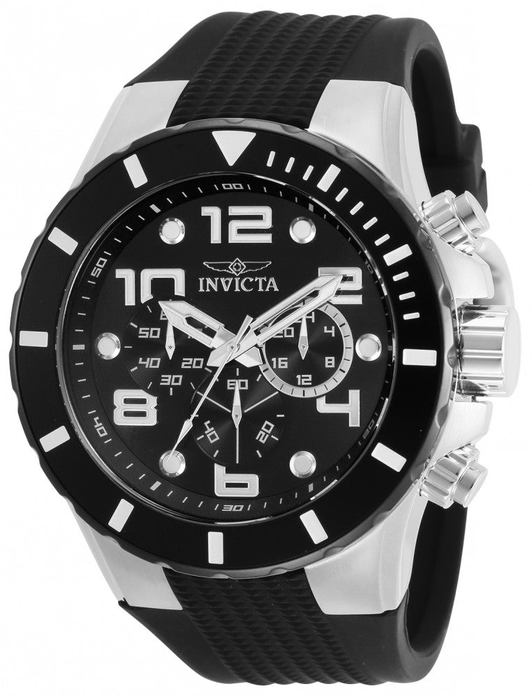 Invicta Men's 30776 Pro Diver Quartz 3 Hand Black Dial Watch