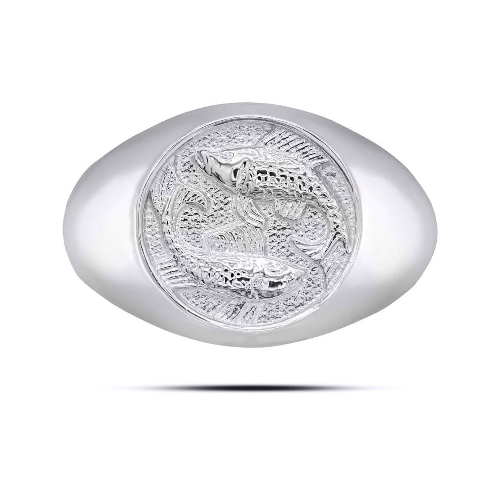 .925 Sterling Silver Men's Custom Zodiac Sign Signet Ring