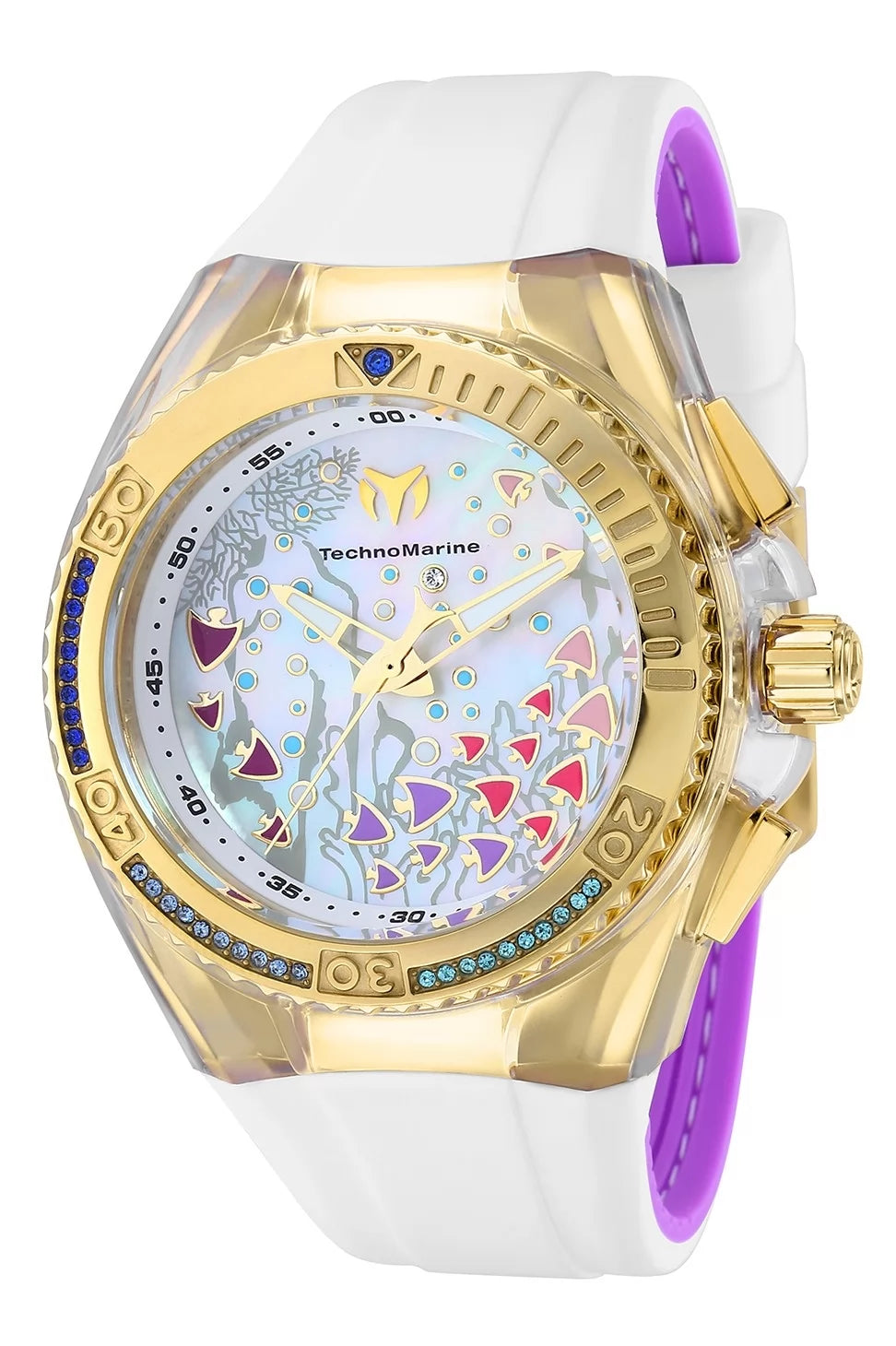 Technomarine Men's TM-121002 Cruise Quartz Chronograph White Dial Watch