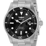 Invicta Men's 33266 Pro Diver Quartz 3 Hand Black Dial Watch
