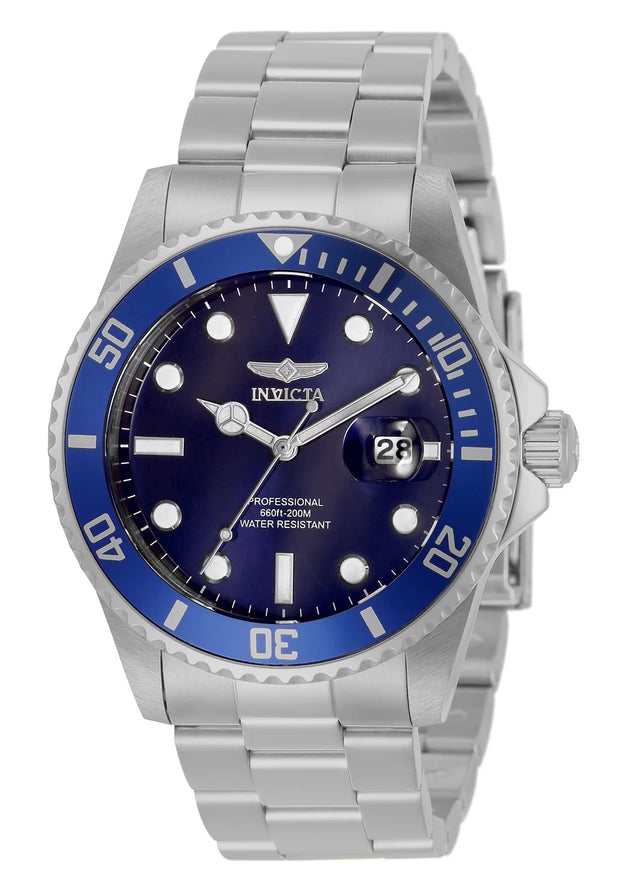 Invicta Men's 33267 Pro Diver  Quartz 3 Hand Blue Dial Watch