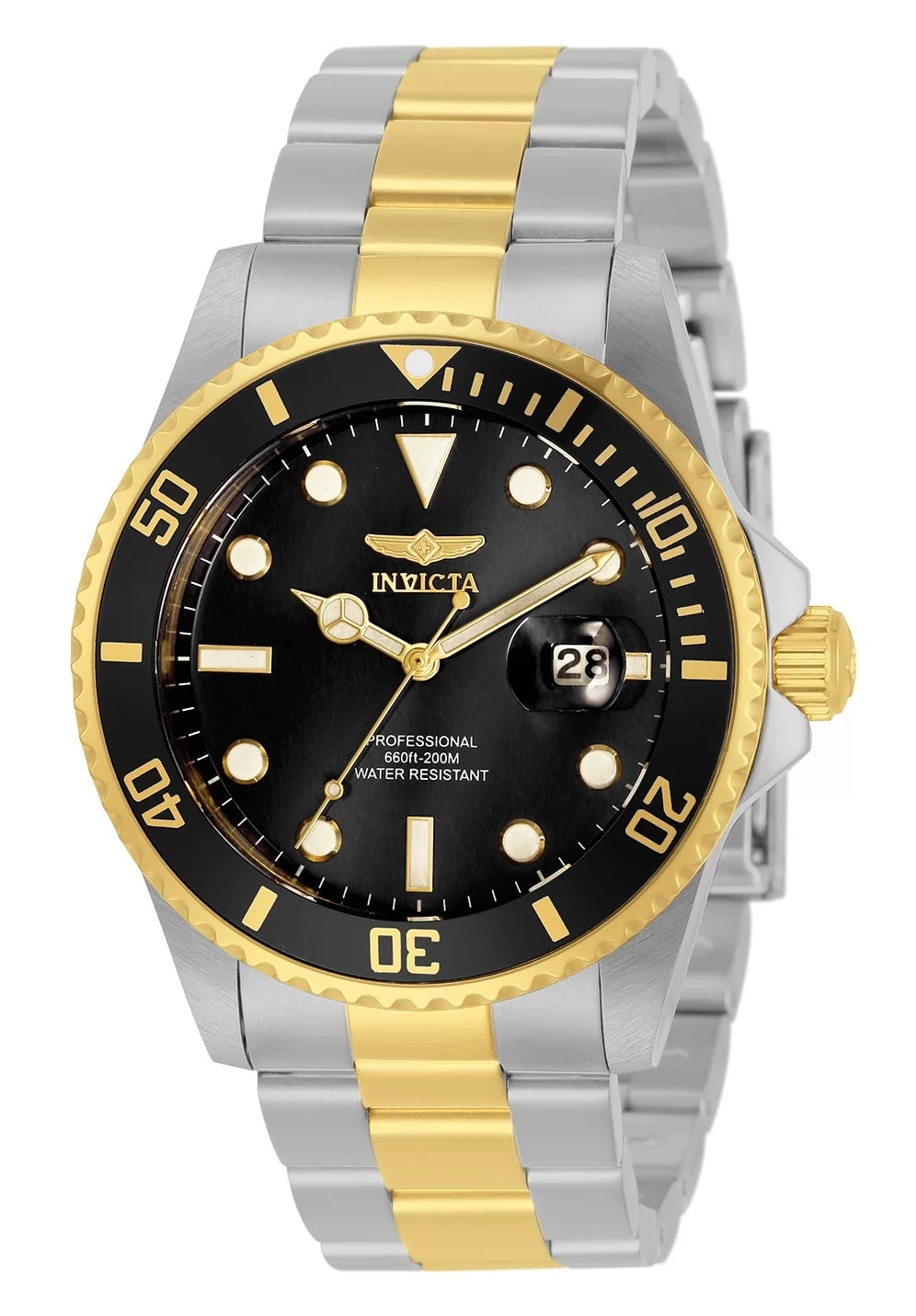 Invicta Men's 33269 Pro Diver Quartz 3 Hand Black Dial Watch