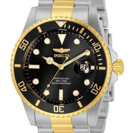 Invicta Men's 33269 Pro Diver Quartz 3 Hand Black Dial Watch