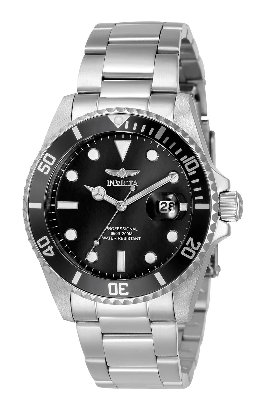 Invicta Women's 33272 Pro Diver Quartz 3 Hand Black Dial Watch