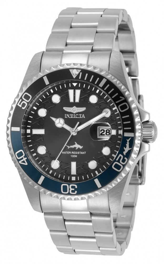 Invicta Men's 30956 Pro Diver Quartz 3 Hand Black Dial Watch