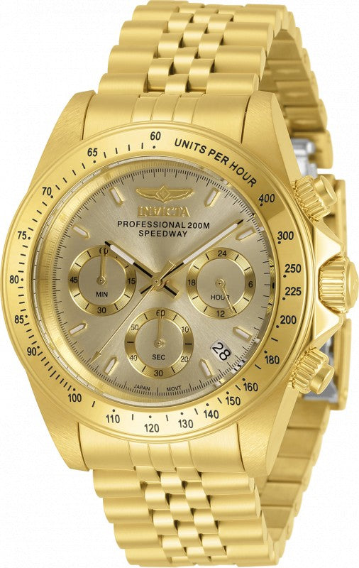 Invicta Men's 30997 Speedway Quartz Chronograph Gold Dial Watch