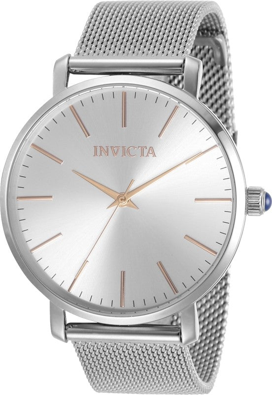 Invicta Men's 31068 Angel Quartz 3 Hand Silver Dial Watch