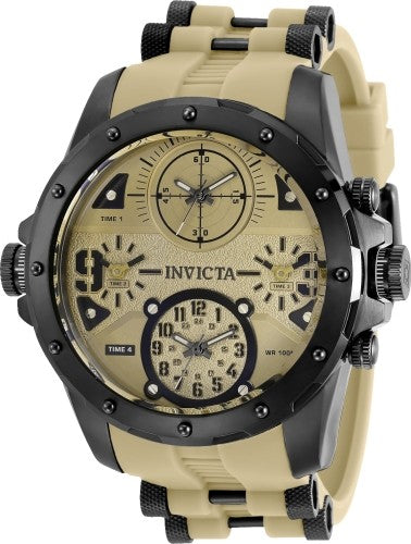 Invicta Men's 31139 Coalition Forces Quartz Multifunction Black, Light Brown Dial Watch