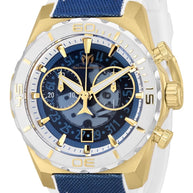 Techomarine Men's TM-519007 Reef Shark Quartz Chronograph Blue, Transparent Dial Watch