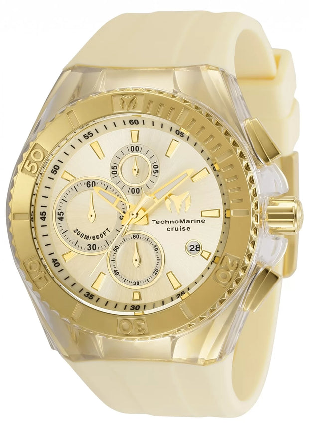 Technomarine Men's TM-115216 Cruise Quartz 3 Hand Gold Dial Watch