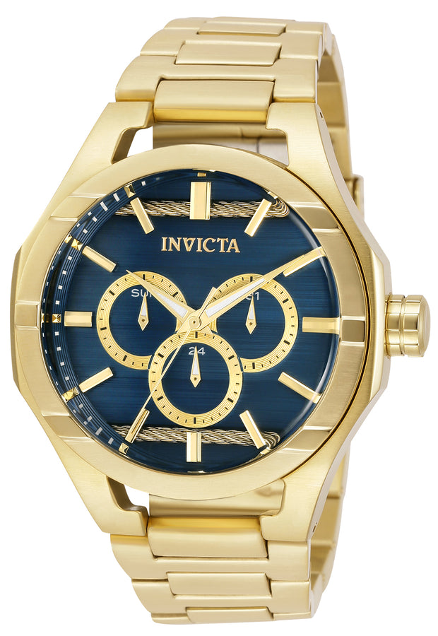 Invicta Men's 31830 Bolt Quartz Chronograph Blue, Gold Dial Watch