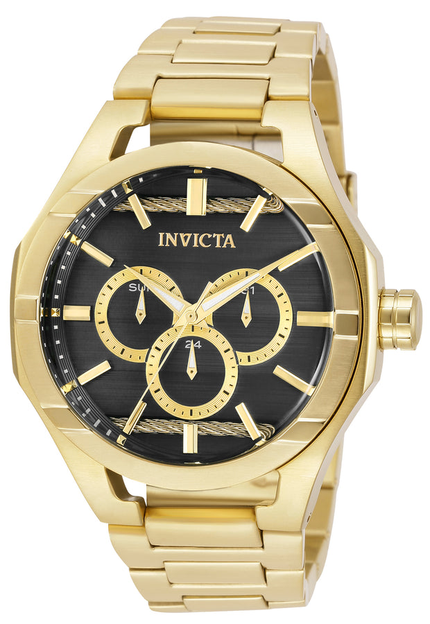 Invicta Men's 31831 Bolt Quartz Chronograph Black, Gold Dial Watch