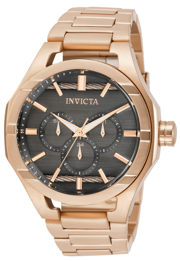 Invicta Men's 31834 Bolt Quartz Chronograph Rose Gold, Charcoal Dial Watch